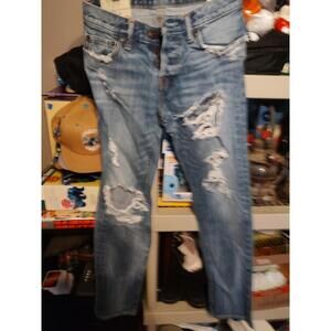 MEN'S Abercrombie & Fitch Distressed Denim Jeans 28 x 30